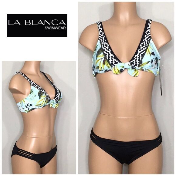 New. La Blanca mixed floral bikini set. 4/S - Picture 1 of 11